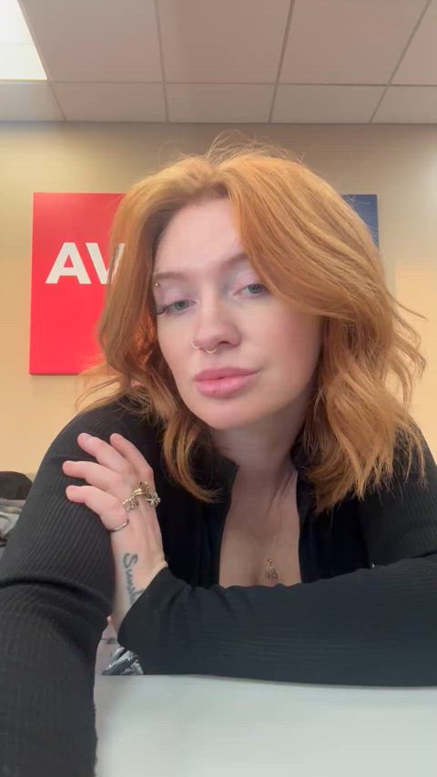 onlyfans petite public redhead tease tits at-work clip
