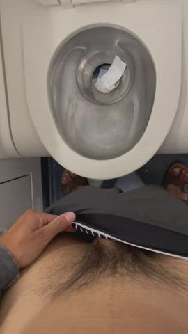 Could you have taken this in those tiny airplane bathrooms?