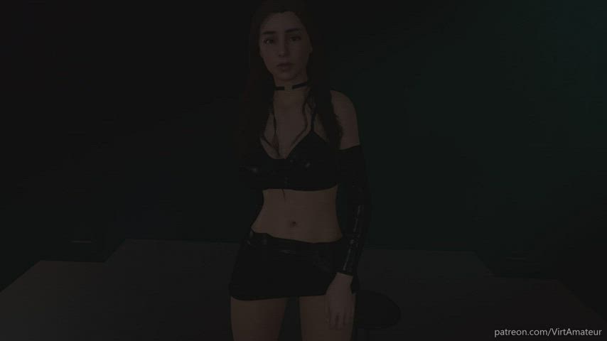 3d brunette vr clip