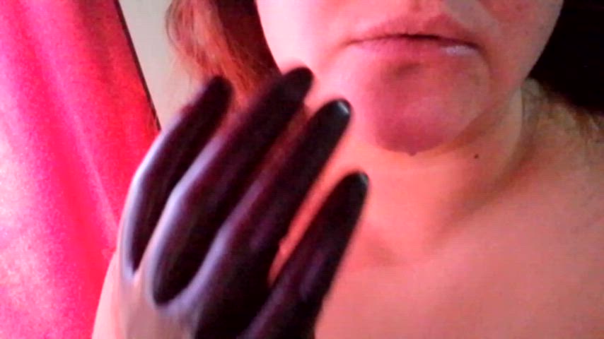 latex latex gloves lips clip