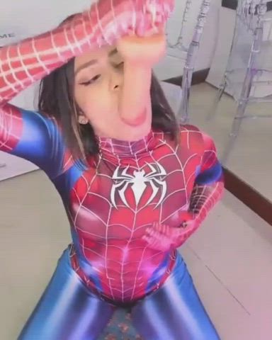 babe brunette cosplay deepthroat dildo distension latina throat throat fuck clip