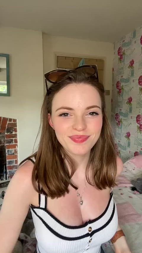 british brunette busty tiktok wholesome clip