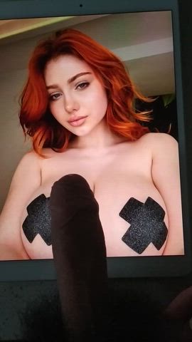 Andreea Maresof got her tits wet (cum tribute)