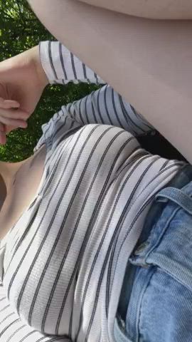 19 years old areolas big tits flashing public puffy teen titty drop clip