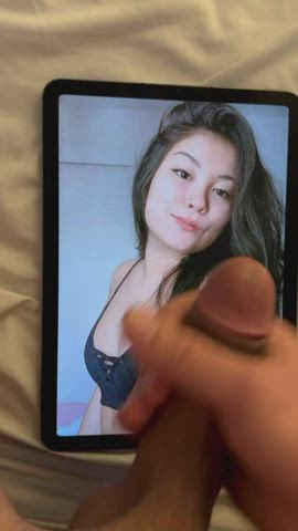 Cumming on this slutty asian for a bud