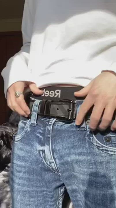 Belt Spanking Jeans Softcore clip