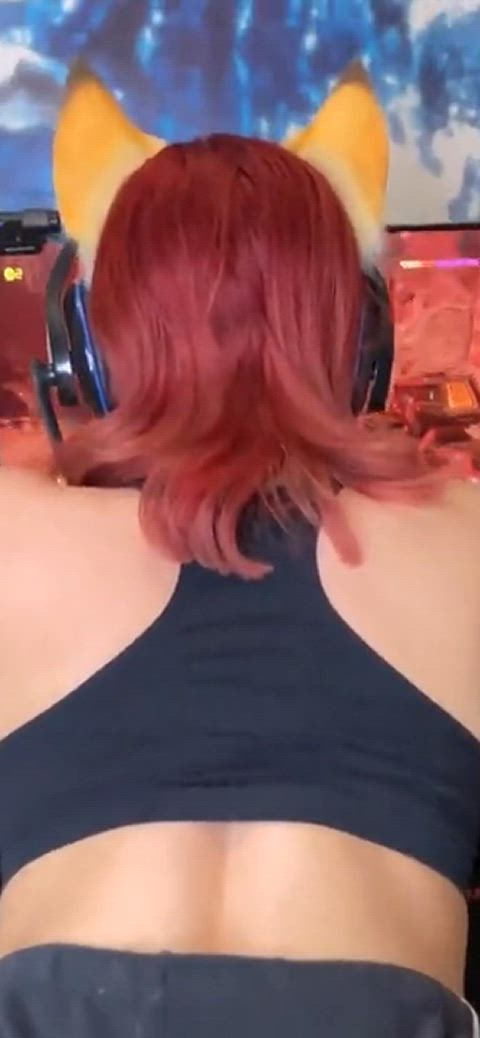 redhead red hair sexy sexy gaming couple gamer girl adult game clip
