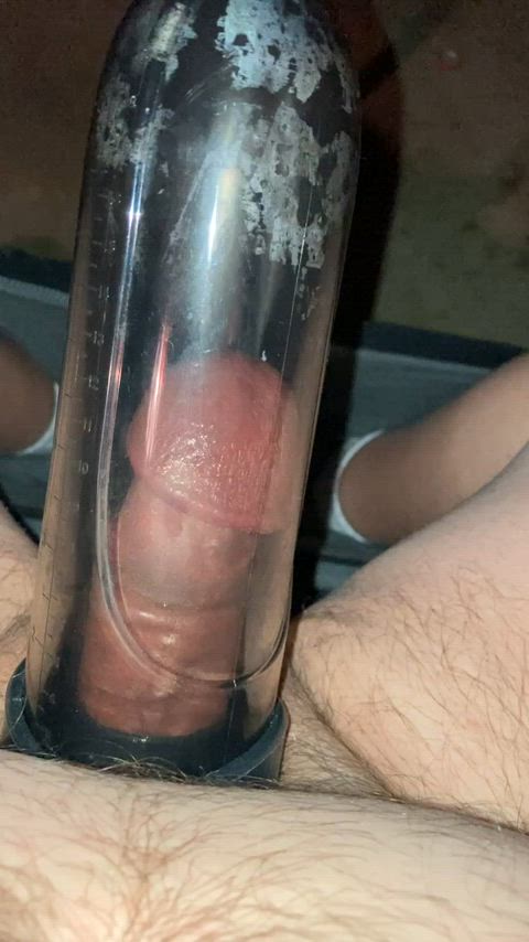 amateur big dick penis pump clip