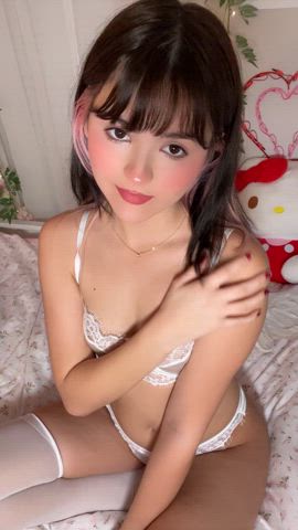 18 years old asian brown eyes cute innocent lingerie petite clip