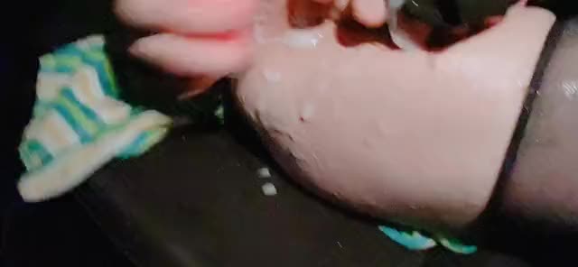 Mommy making daddy cum all over my lollipop while I stuff my little candy ass