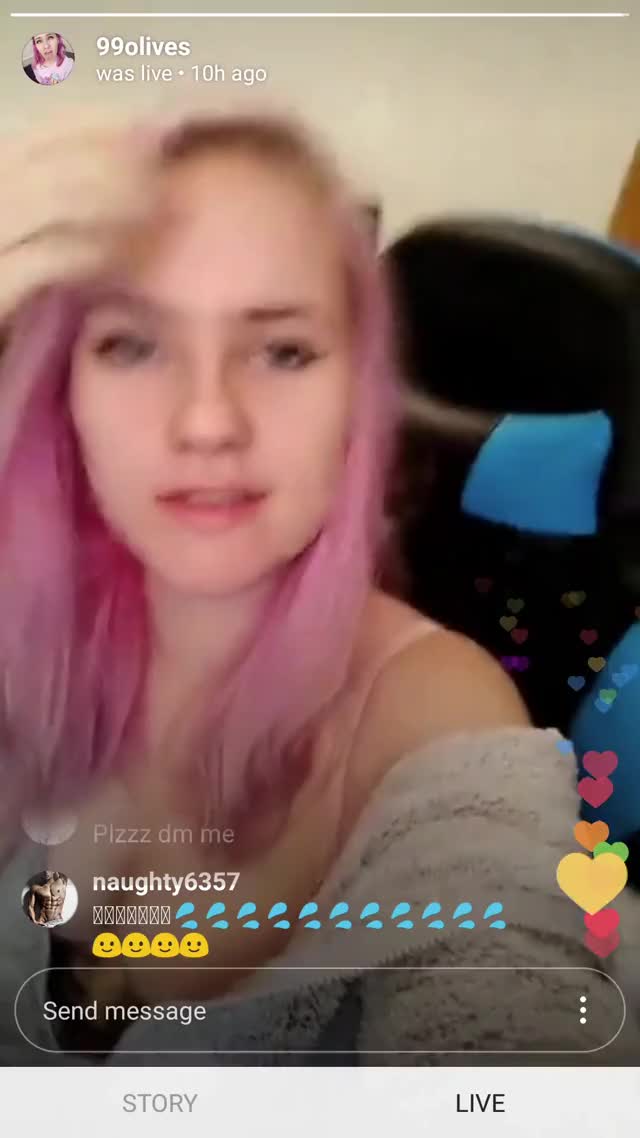 99olives First Instagram Live Ahegao