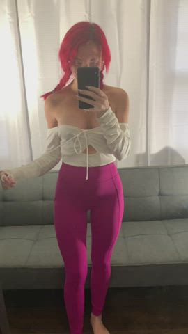 Big Tits Glasses OnlyFans Pigtails Redhead Yoga Pants clip