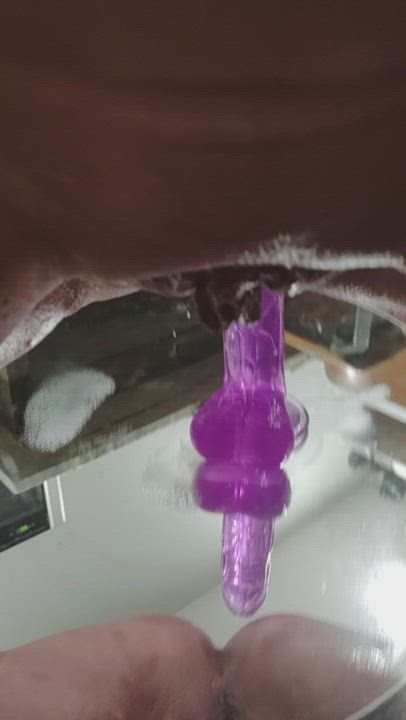 Anal Play Ass Dildo Mirror Pussy clip