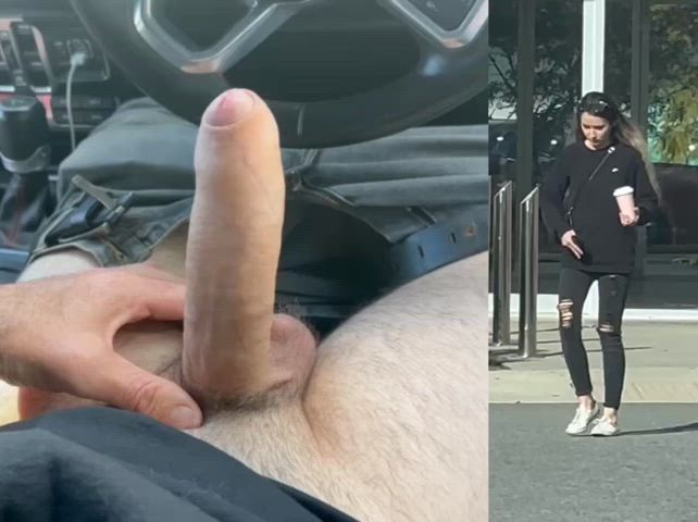 amateur bwc big dick candid car masturbating public uncut voyeur clip