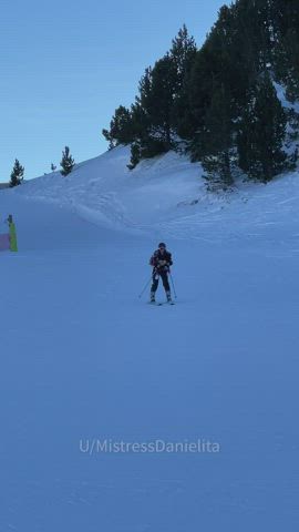 This was a fun challenge for me on my second day learning to ski [gif]