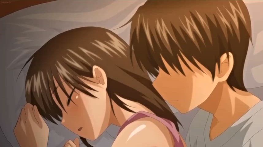 animation fingering groping hentai licking nsfw sibling sleeping clip