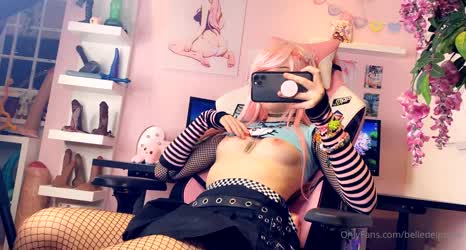 Horny Gamer Girl chilling in her gaming chair NEW