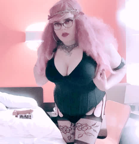 Corseted Latina with Big Tits in Lingerie