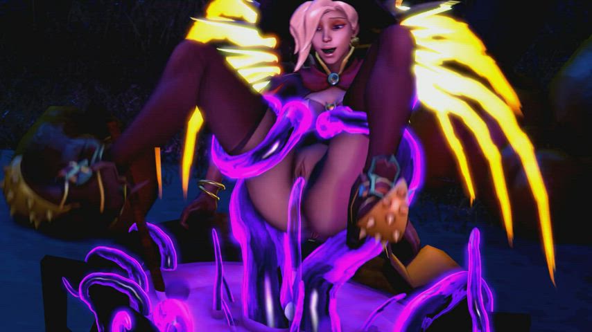 Mercy well fucked by tentacles