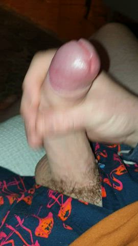 Curved cock cumshot