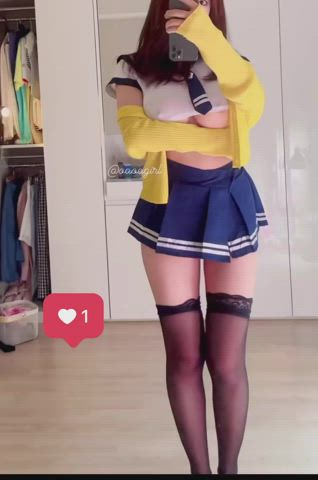 girls korean selfie clip