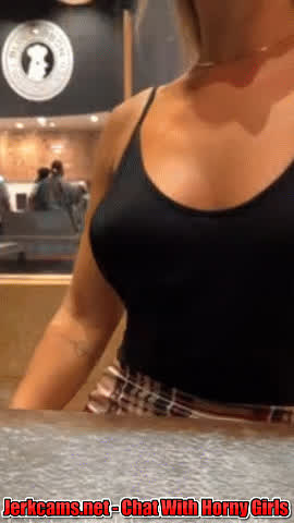 big tits huge tits public teen clip