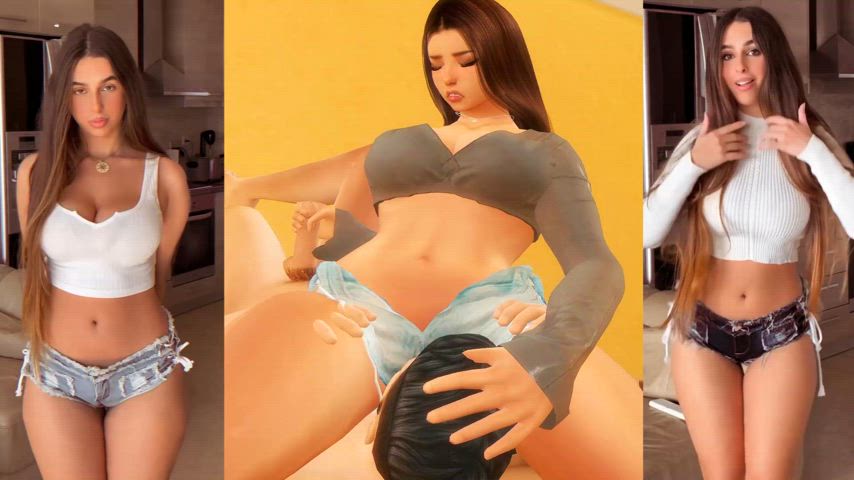 animation cum dancing latina riding sex split screen porn thighs tiktok r/splitscreenedits