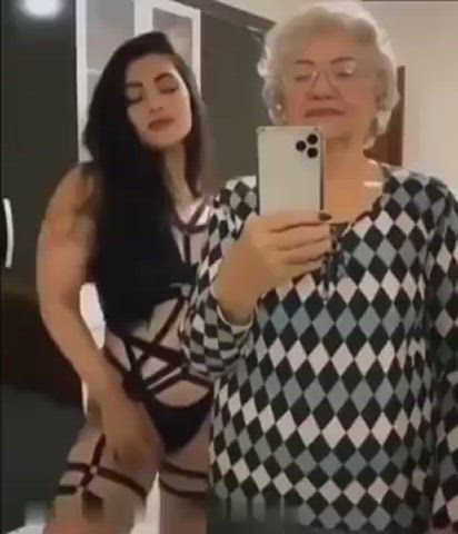 dancing family funny porn goth granny lingerie selfie tiktok r/nsfwfunny clip