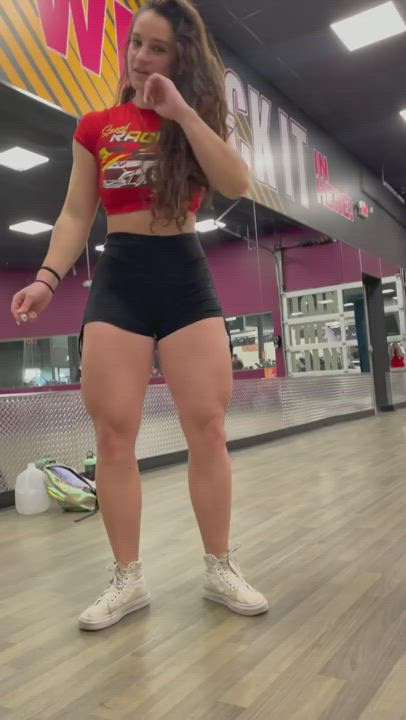 Fitness Legs Muscular Girl clip