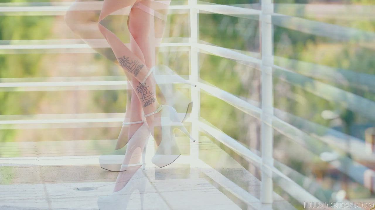 Blonde Heels Legs Softcore Striptease Tall clip