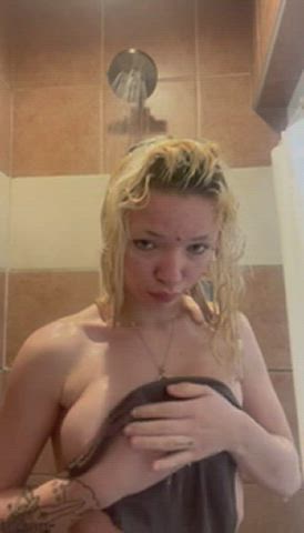 Amateur Barely Legal Big Tits Blonde Petite Shower Tattoo Teen Tits Wet clip