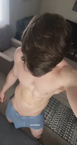 Just worked out. Anyone want to take this off me abs suck my cock?