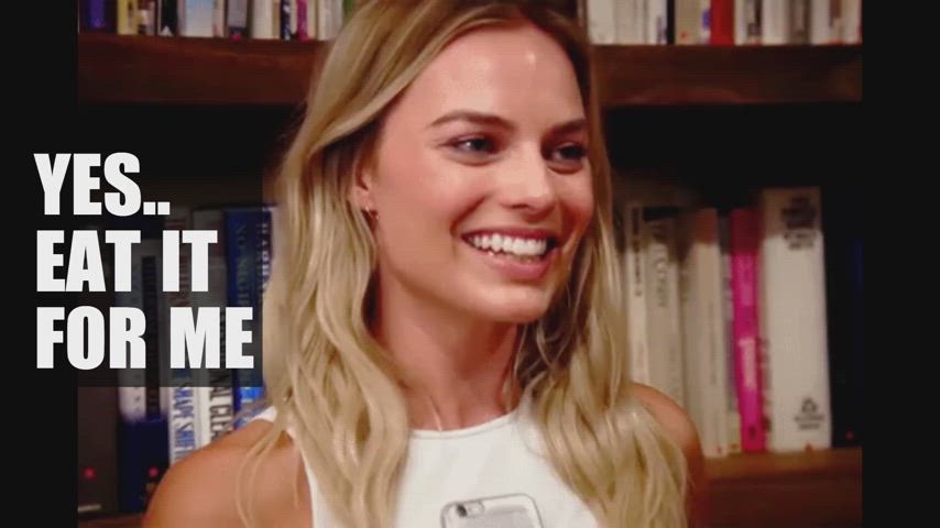 Margot Robbie's reaction when you ask her if it's really necessary to eat the jizz