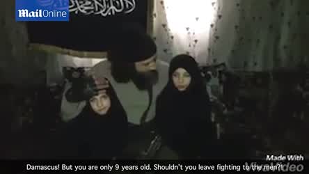 A Syrian rebel sends his 2 daughter 7&amp;9 years old as suicide bomber to carry