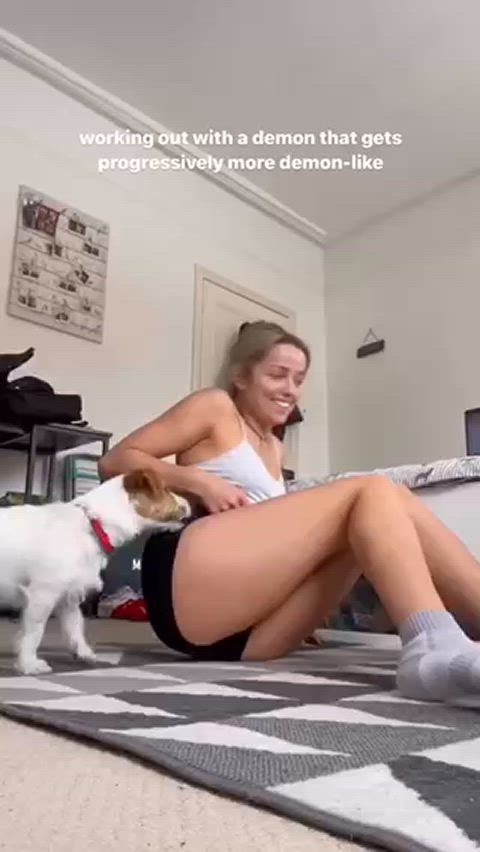 tiktok tits workout clip