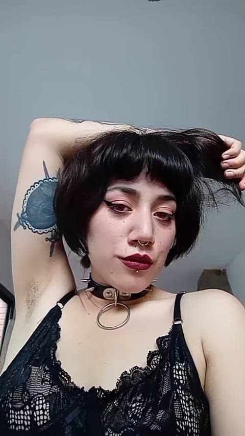 alt armpit armpits brunette domme femdom findom goth onlyfans petite clip