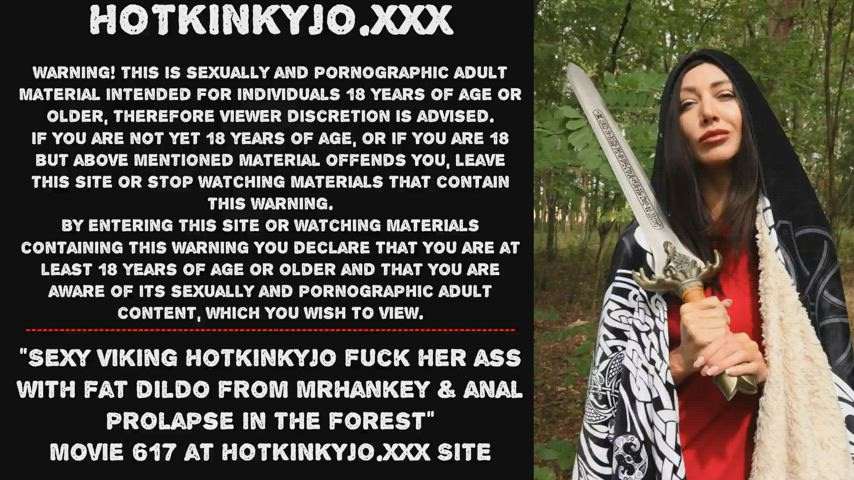 Sexy Viking Hotkinkyjo fuck her ass with fat dildo from mrhankey & anal prolapse