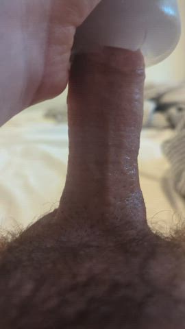 Stroking it in bed