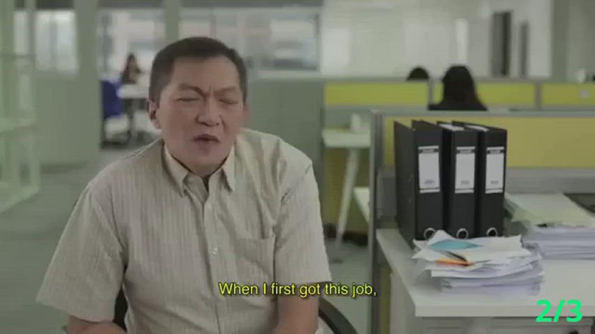 Asian Chinese Cleavage Coworker Employee Forced Money Office SFW Tease Porn GIF by