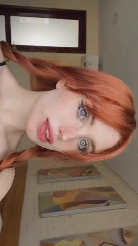 blue eyes cute freckles tiktok clip