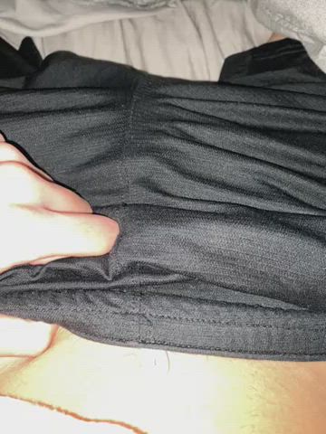 Pulling my teen cock out