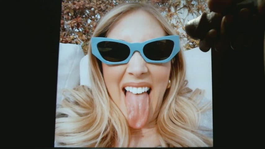 blonde facial glasses italian model tongue fetish tribute clip