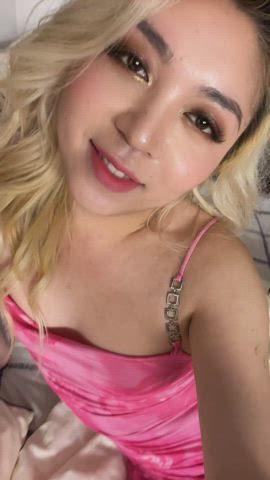 asian blonde chinese clothed dirty talk seduction small tits solo tongue fetish clip
