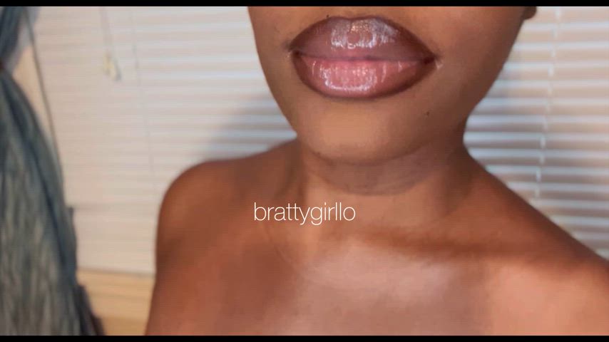 ebony lips lipstick lipstick fetish clip