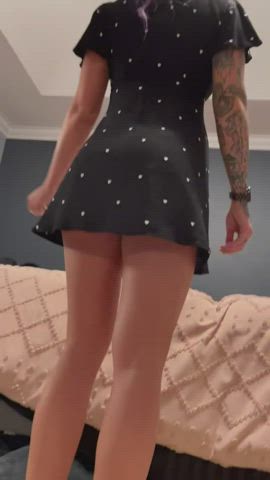 ass ass spread bending over booty bubble butt girlfriend pussy lips skirt upskirt