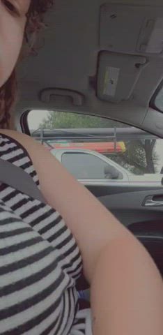 Big Tits Car Flashing Public clip