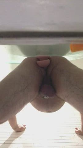 Anal Play Chastity Dildo Gay clip