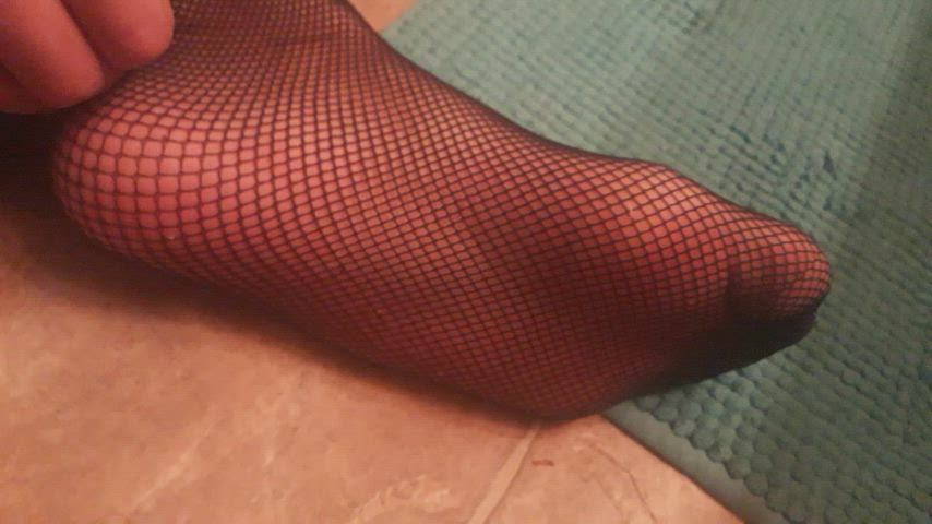 Feet Fishnet Stockings clip