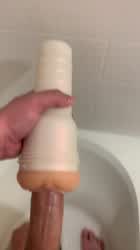 [41] shower fucking my fleshlight!!