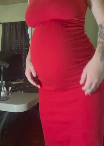 busty dress pregnant clip